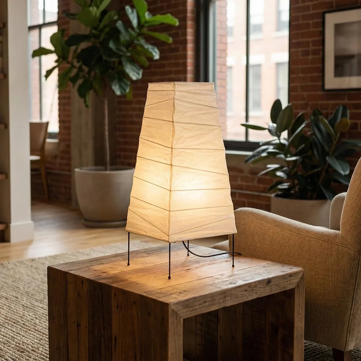 Akari Trapezoidal 4N Table Lamp