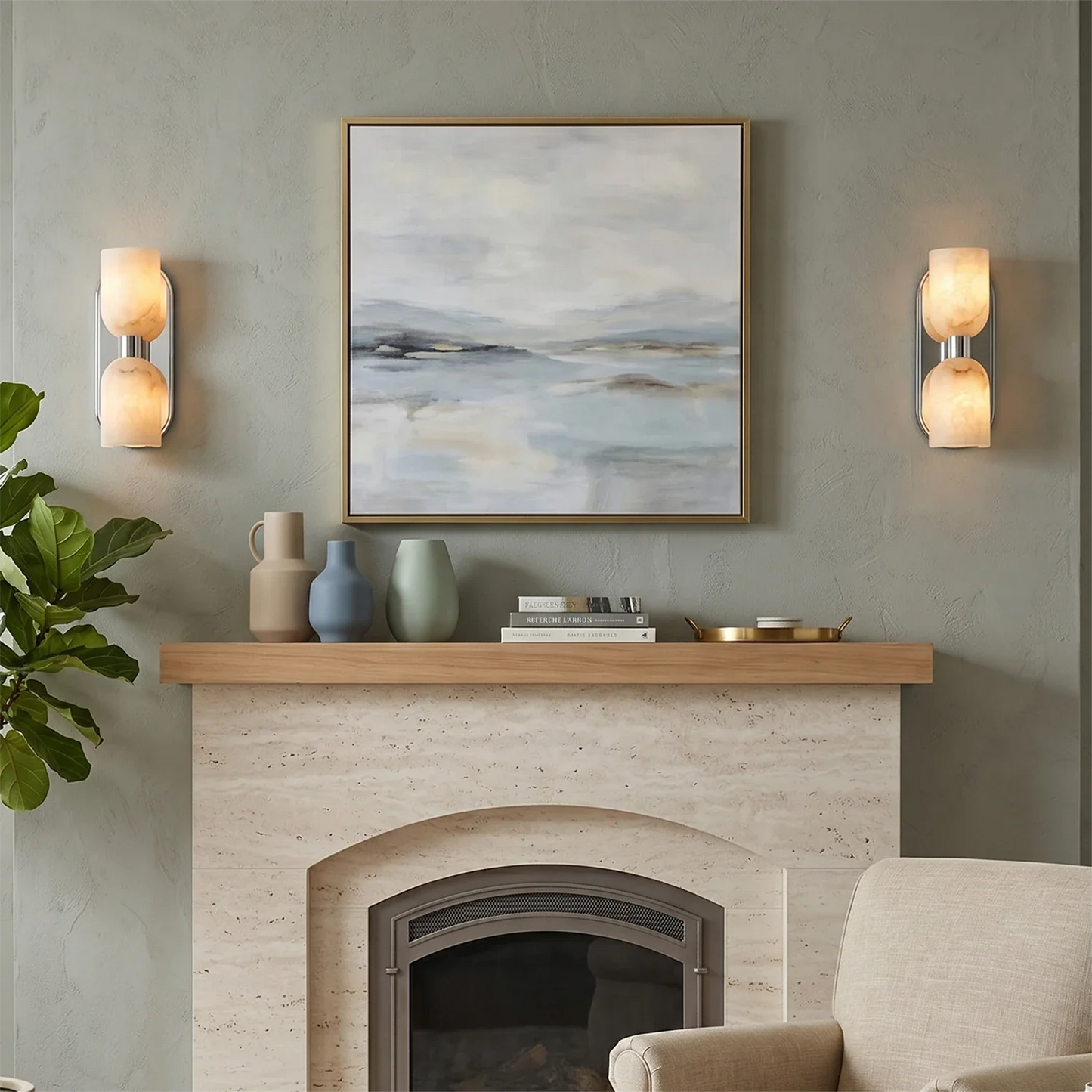 Alabaster Aurinde Wall Lamp