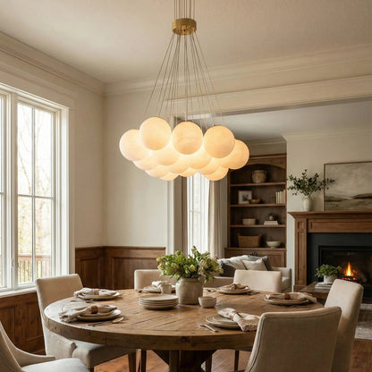 Alabaster Balls Chandelier