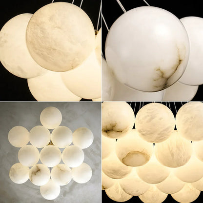 Alabaster Balls Chandelier