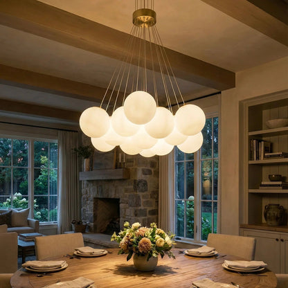 Alabaster Balls Chandelier