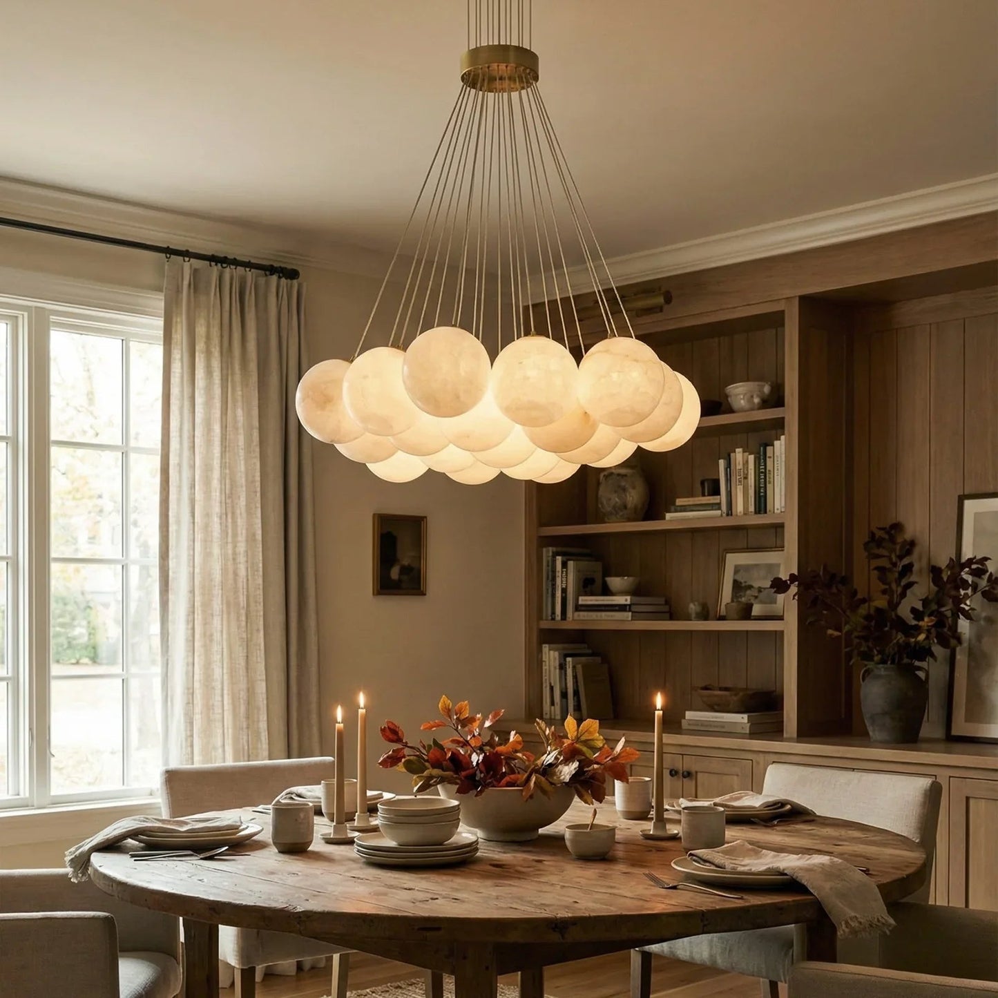 Alabaster Balls Chandelier