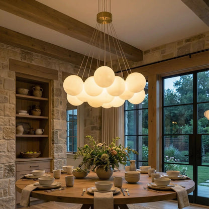 Alabaster Balls Chandelier