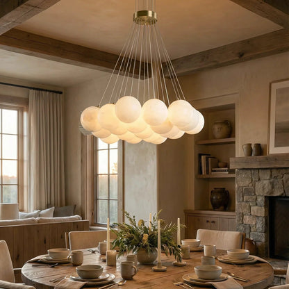 Alabaster Balls Chandelier