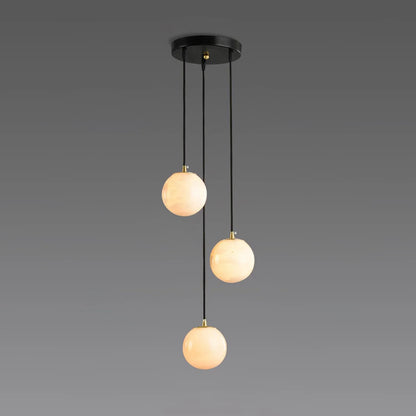 Alabaster Cluster Balls Chandelier