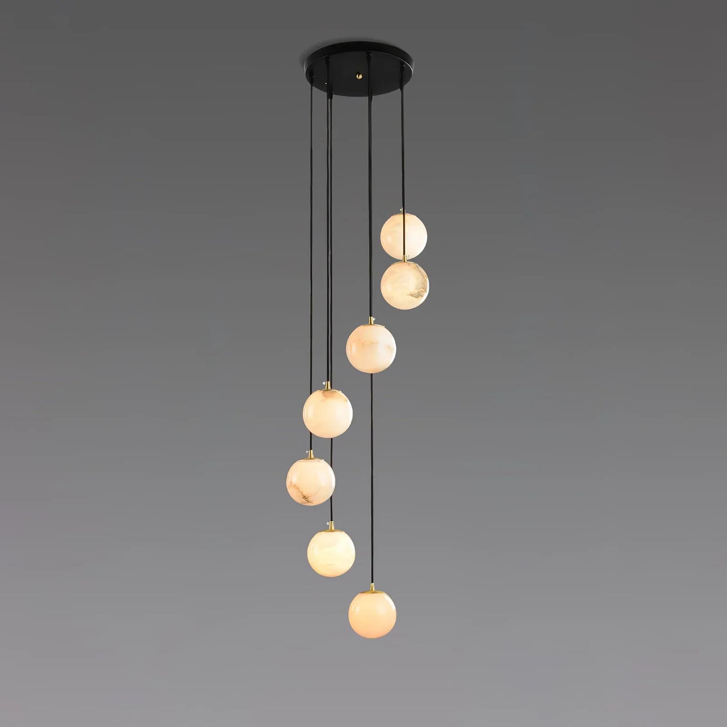 Alabaster Cluster Balls Chandelier