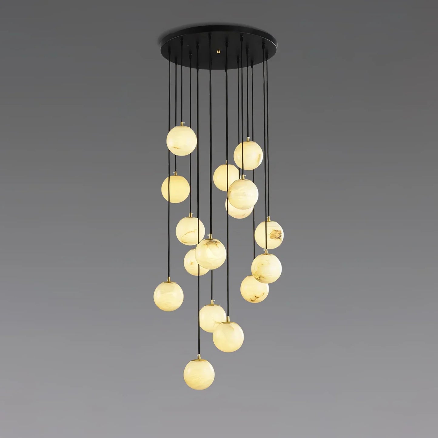 Alabaster Cluster Balls Chandelier