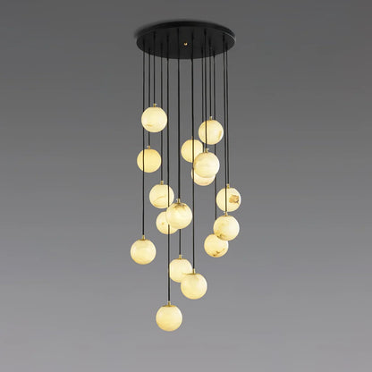 Alabaster Cluster Balls Chandelier