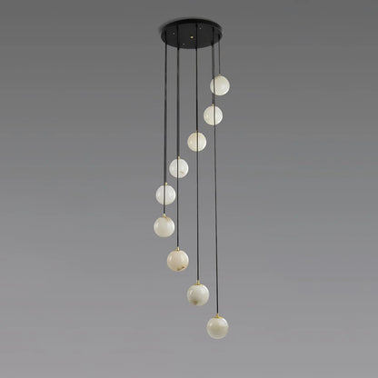 Alabaster Cluster Balls Chandelier
