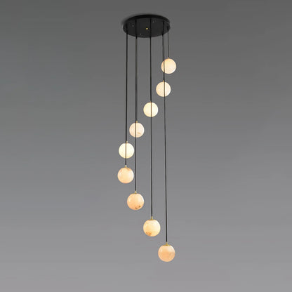 Alabaster Cluster Balls Chandelier