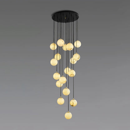 Alabaster Cluster Balls Chandelier