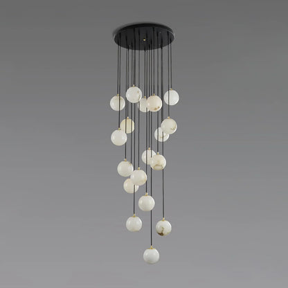 Alabaster Cluster Balls Chandelier