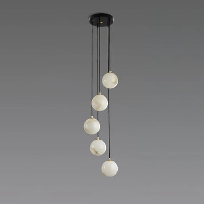 Alabaster Cluster Balls Chandelier