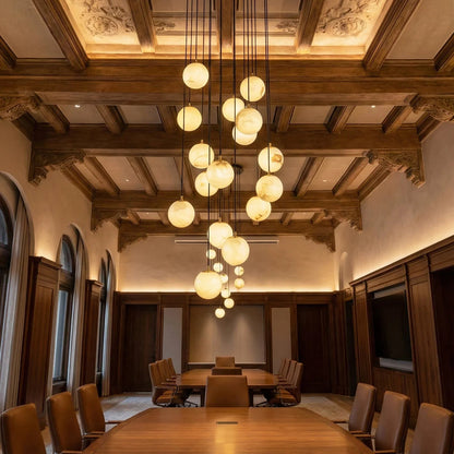 Alabaster Cluster Balls Chandelier