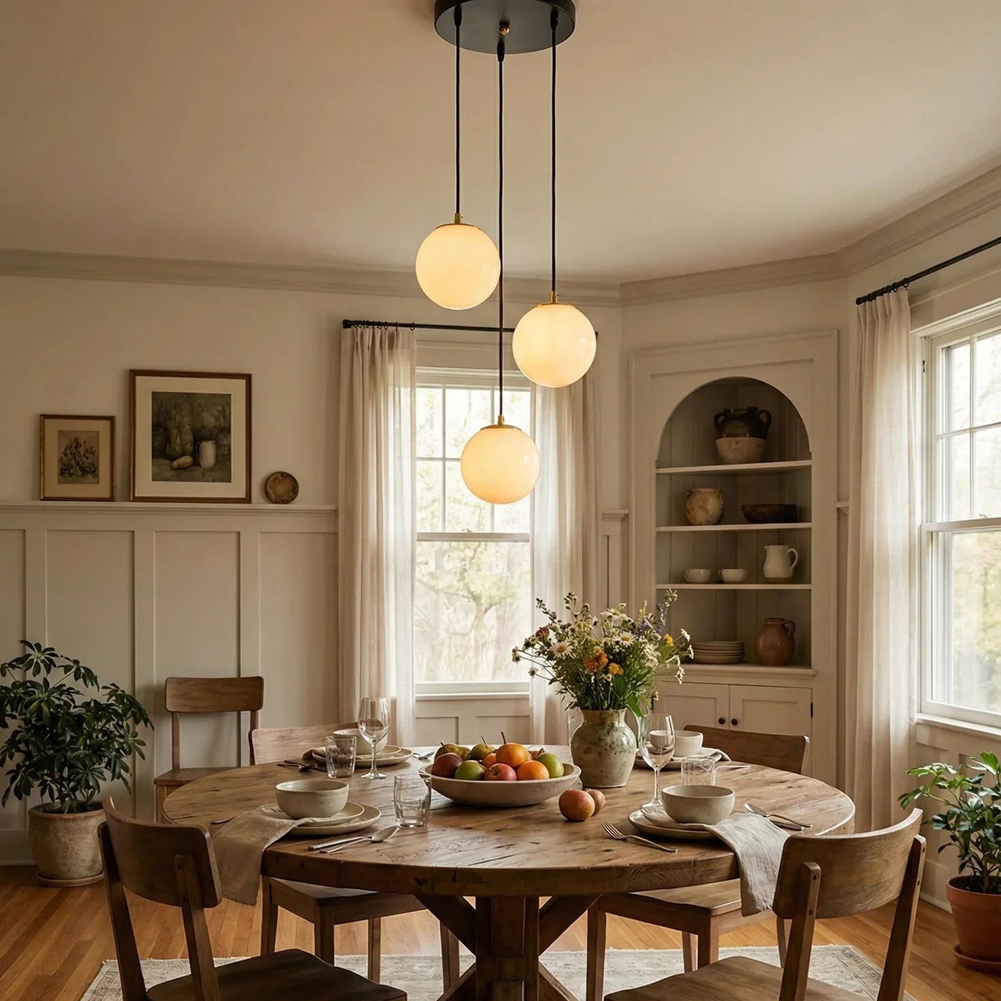 Alabaster Cluster Balls Chandelier
