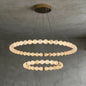Alabaster Beaded Ring Chandelier