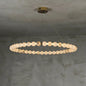 Alabaster Beaded Ring Chandelier