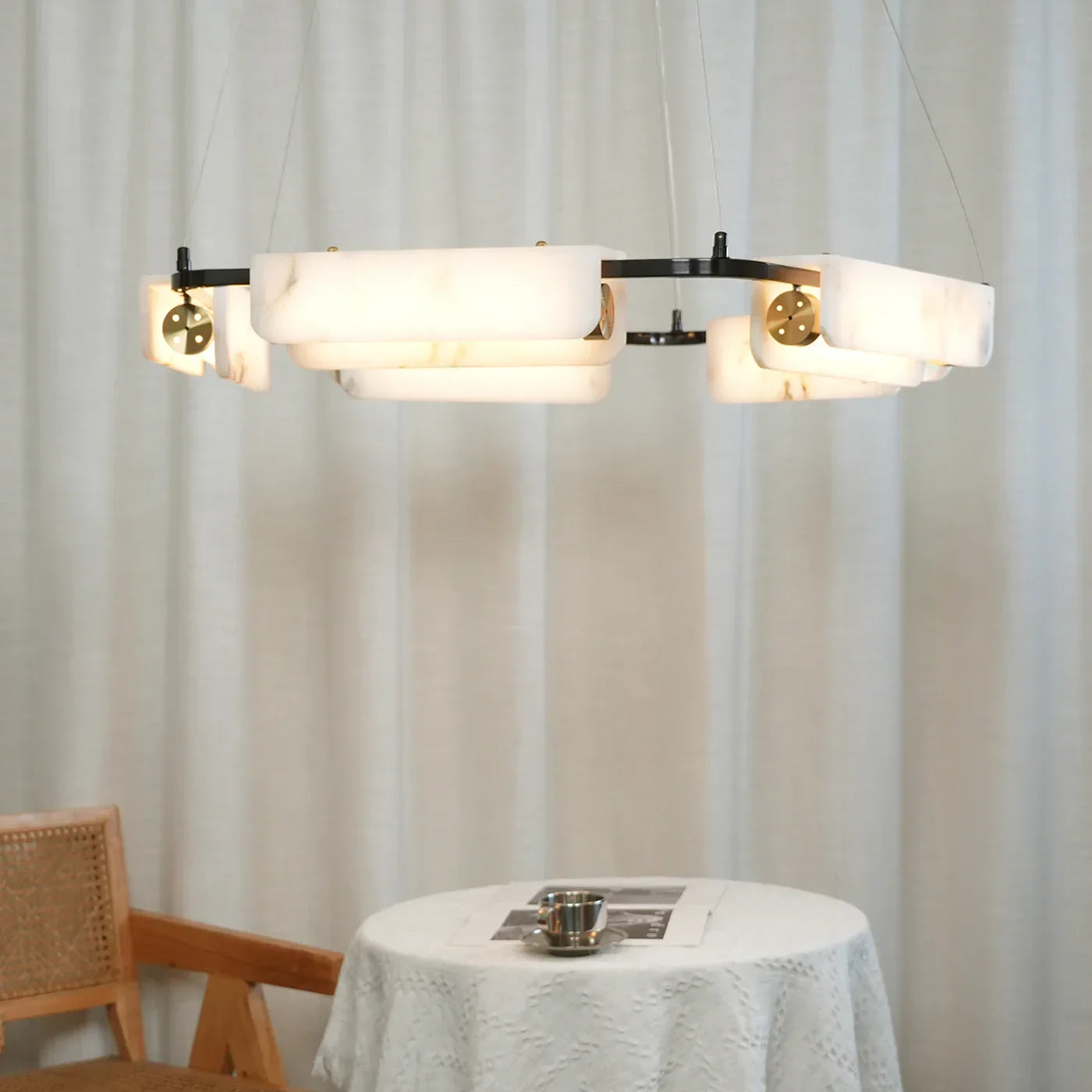 Alabaster Delia Rectangle Chandelier