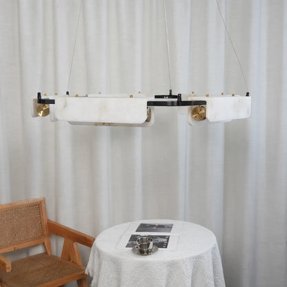 Alabaster Delia Rectangle Chandelier