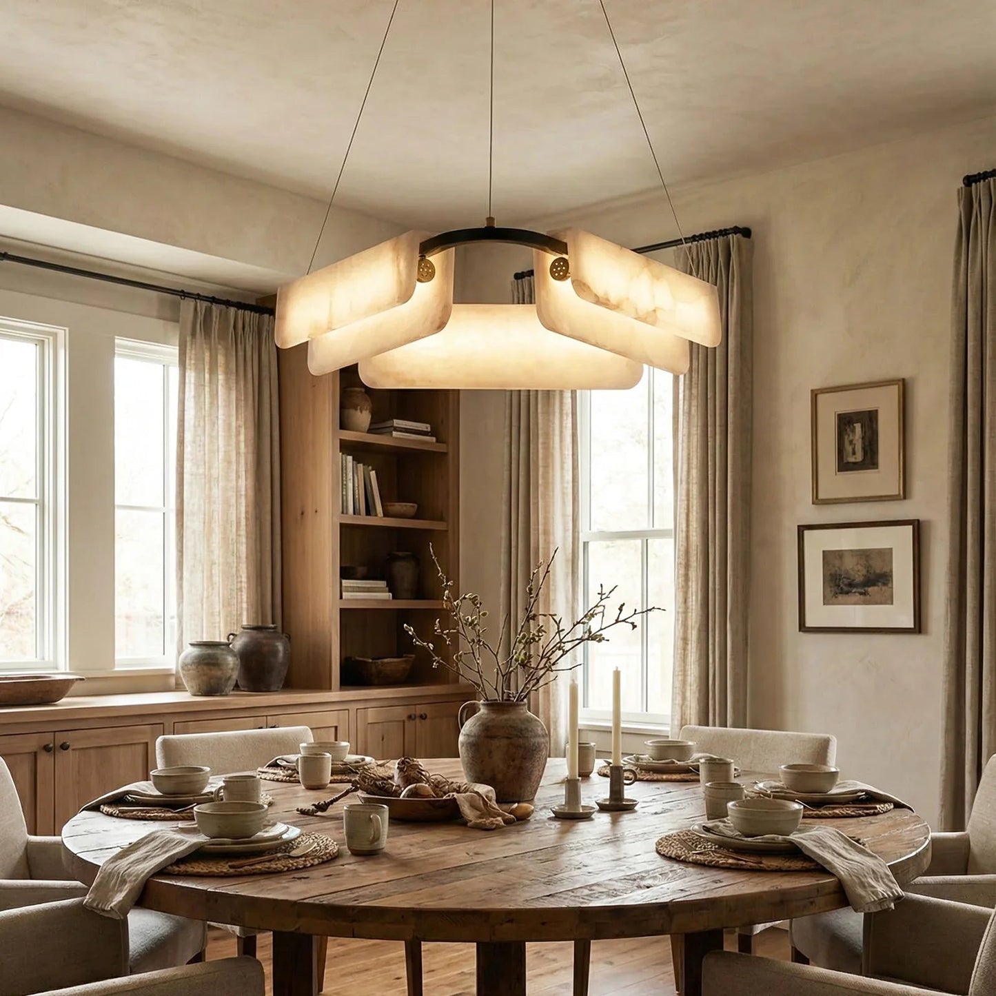 Alabaster Delia Rectangle Chandelier