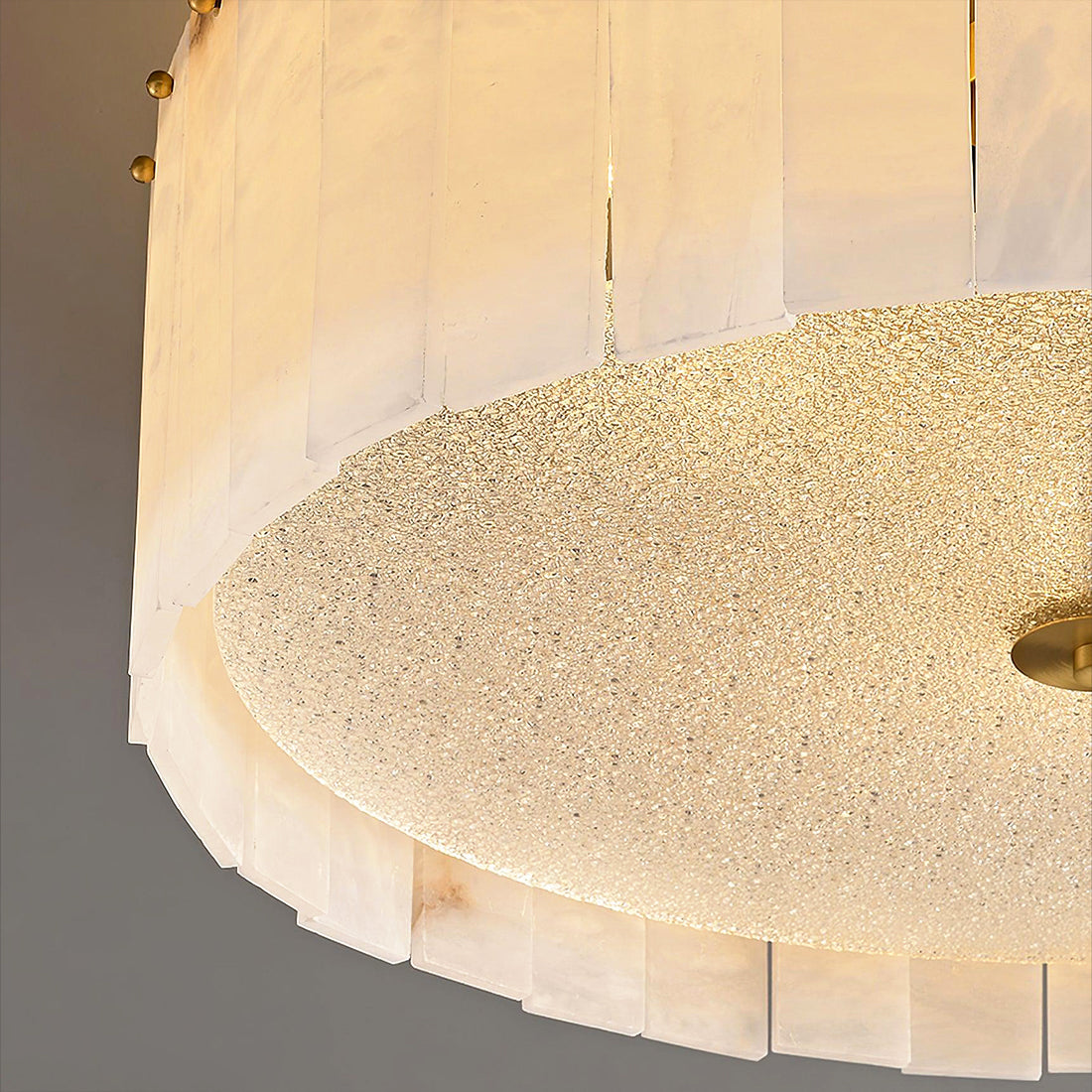 Alabaster Disc Flush Mount Ceiling Light