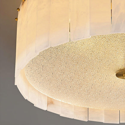 Alabaster Disc Flush Mount Ceiling Light