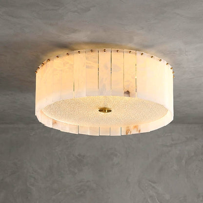 Alabaster Disc Flush Mount Ceiling Light