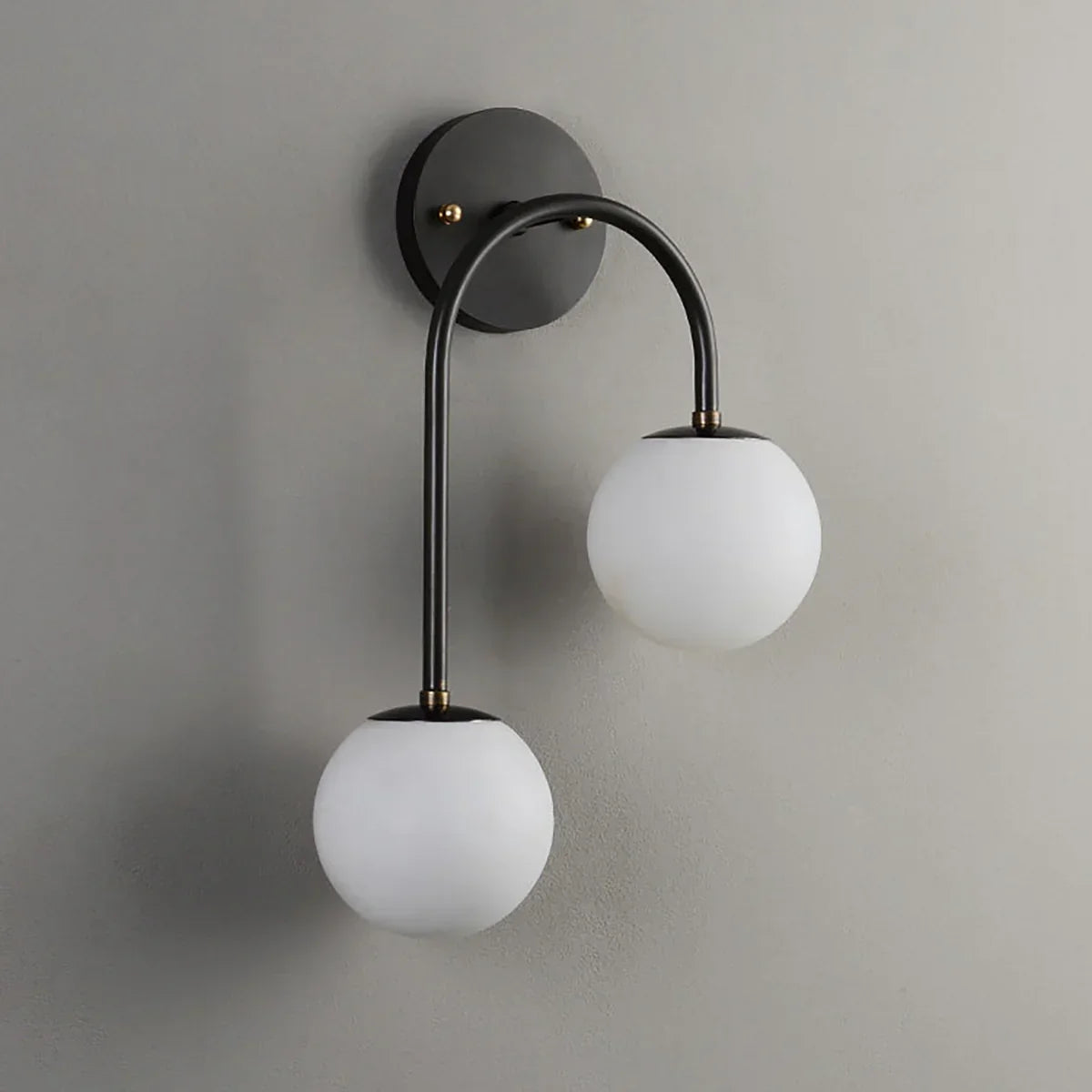 Alabaster Double Spherical U Shape Wall Lamp