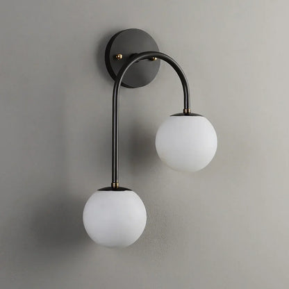 Alabaster Double Spherical U Shape Wall Lamp
