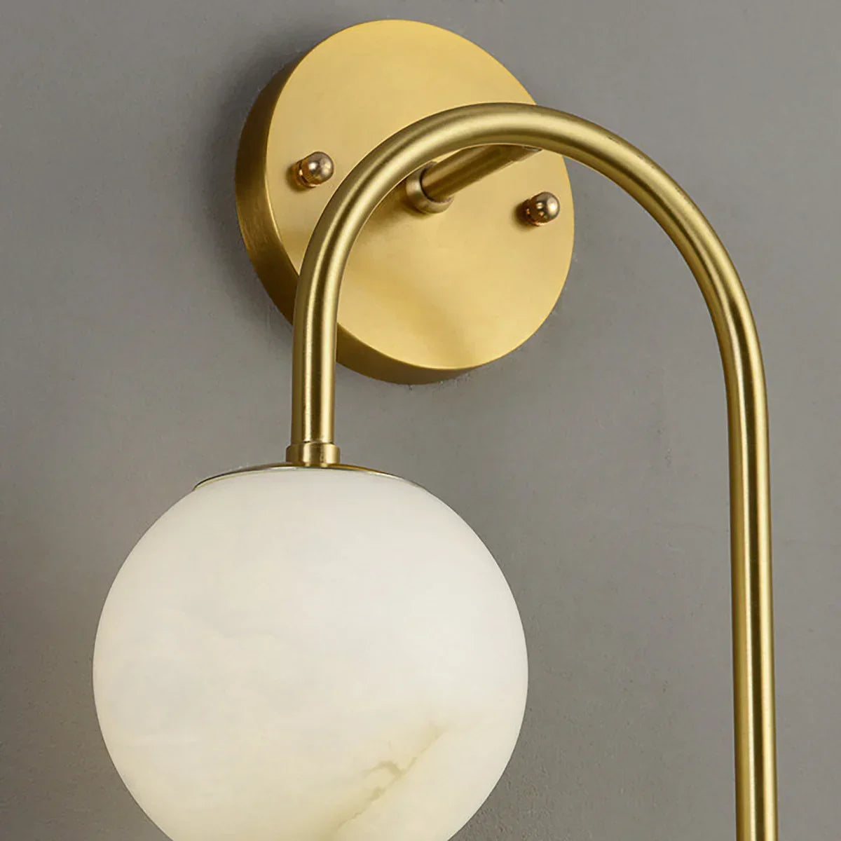Alabaster Double Spherical U Shape Wall Lamp