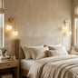 Alabaster Double Spherical U Shape Wall Lamp