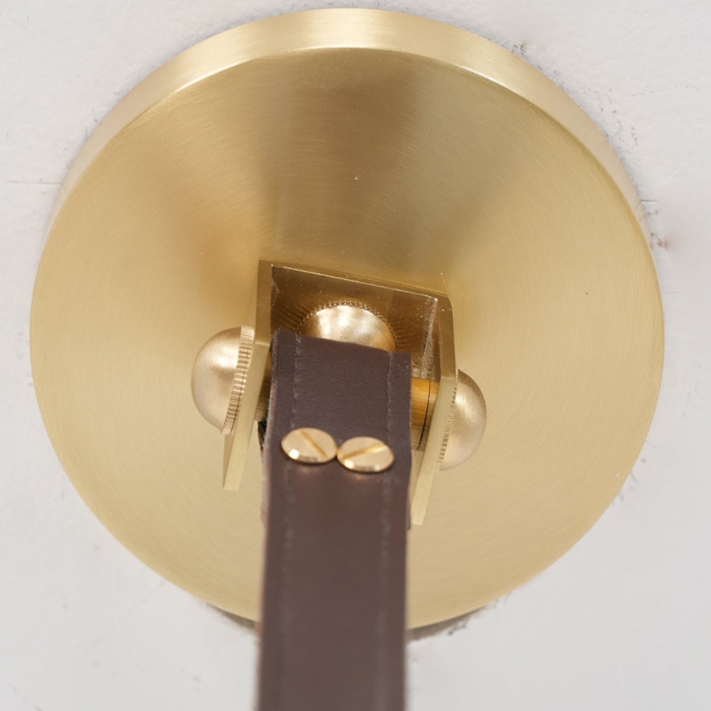Alabaster Loop Leather Strap Pendant Light