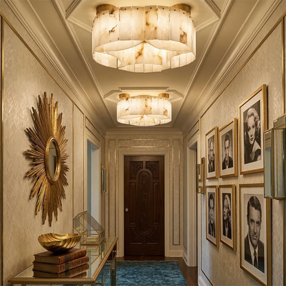 Alabaster Modern Brass Ceiling Lamp