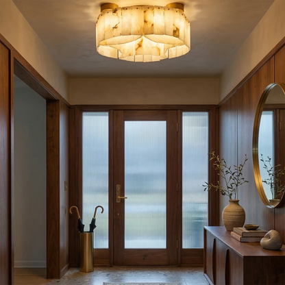 Alabaster Modern Brass Ceiling Lamp