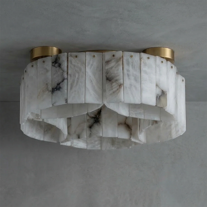 Alabaster Modern Brass Ceiling Lamp