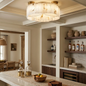 Alabaster Modern Brass Ceiling Lamp