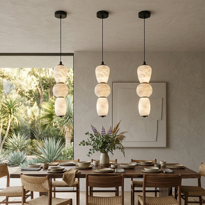 Alabaster Pendulous Pearl Pendant Light