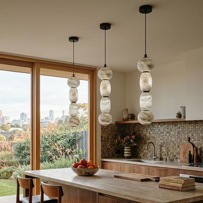 Alabaster Pendulous Pearl Pendant Light
