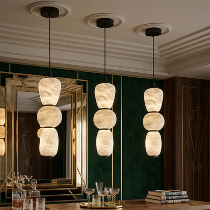Alabaster Pendulous Pearl Pendant Light