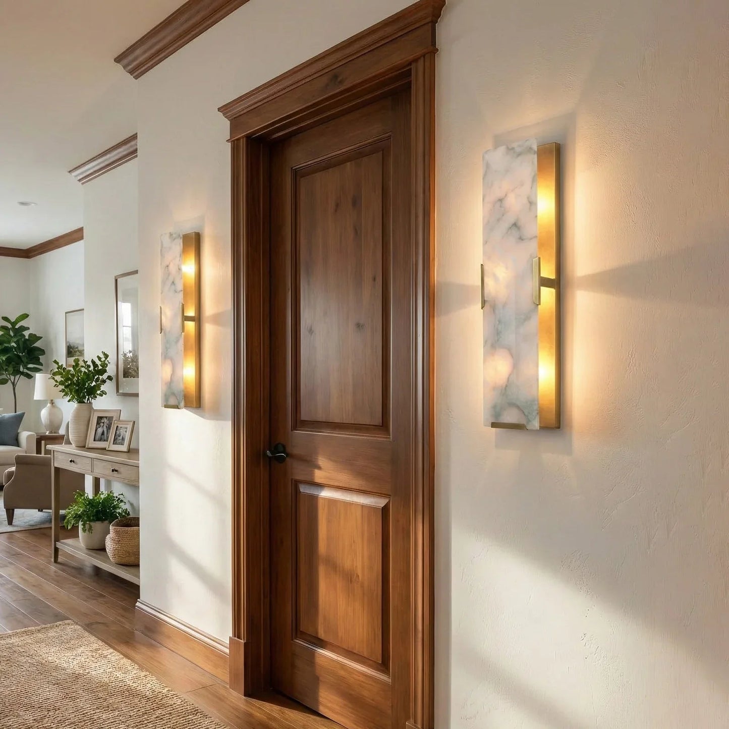 Alabaster Rectangular Wall Lamp