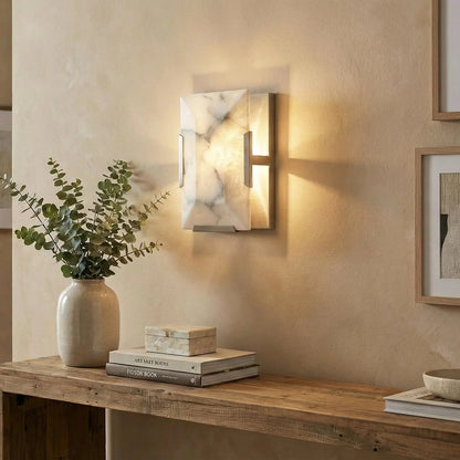 Alabaster Rectangular Wall Lamp