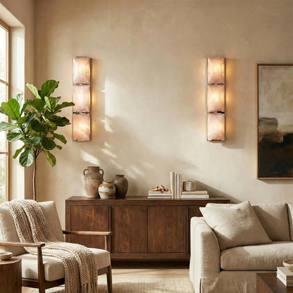 Alabaster Rectangular Wall Lamp