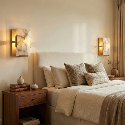 Alabaster Rectangular Wall Lamp