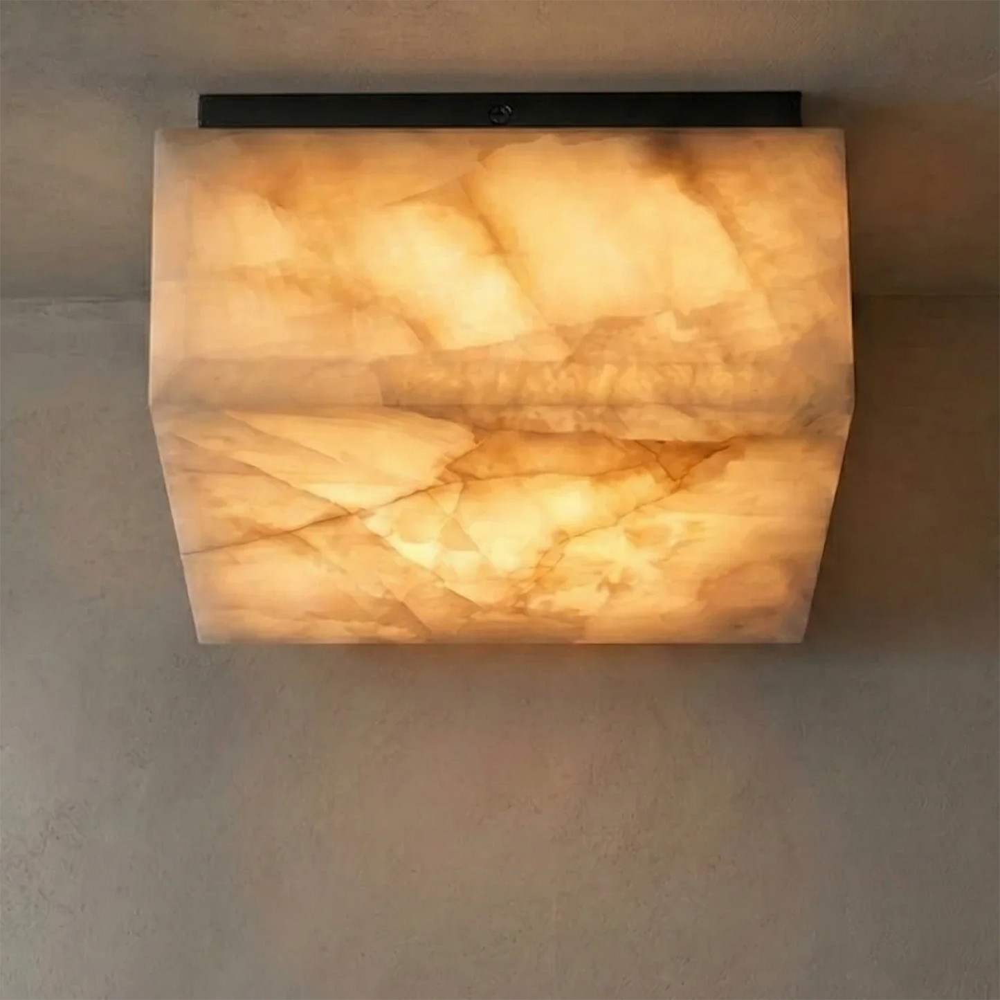 Alabaster Riviera Square Ceiling  Lamp