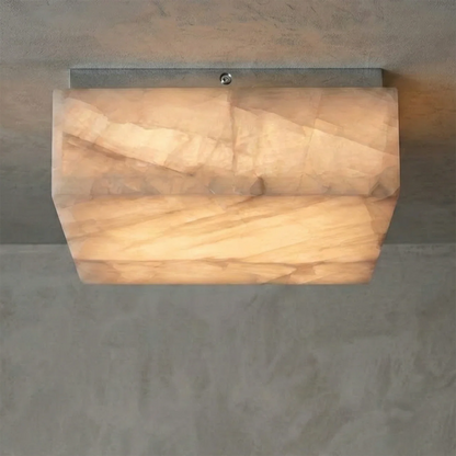 Alabaster Riviera Square Ceiling  Lamp