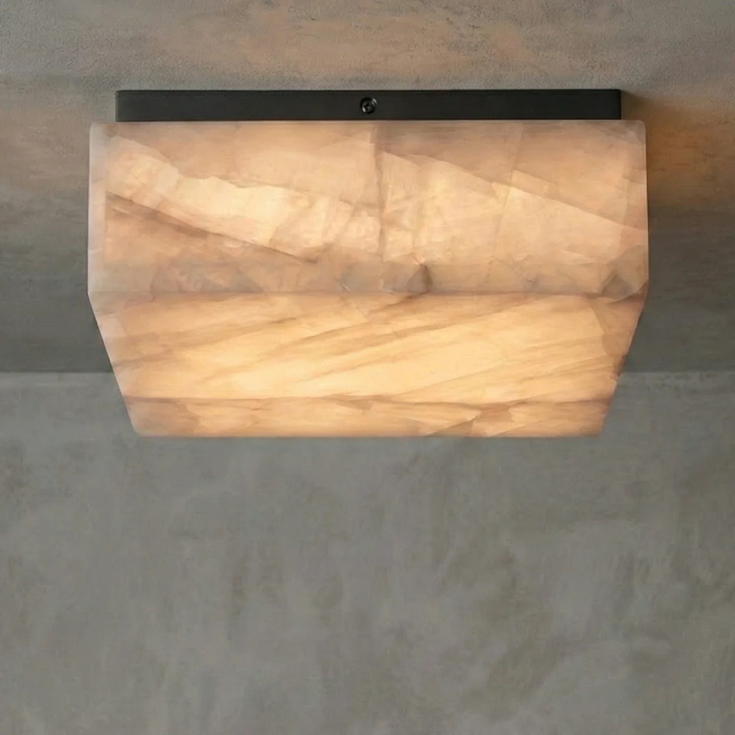 Alabaster Riviera Square Ceiling  Lamp