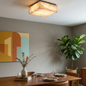 Alabaster Riviera Square Ceiling  Lamp