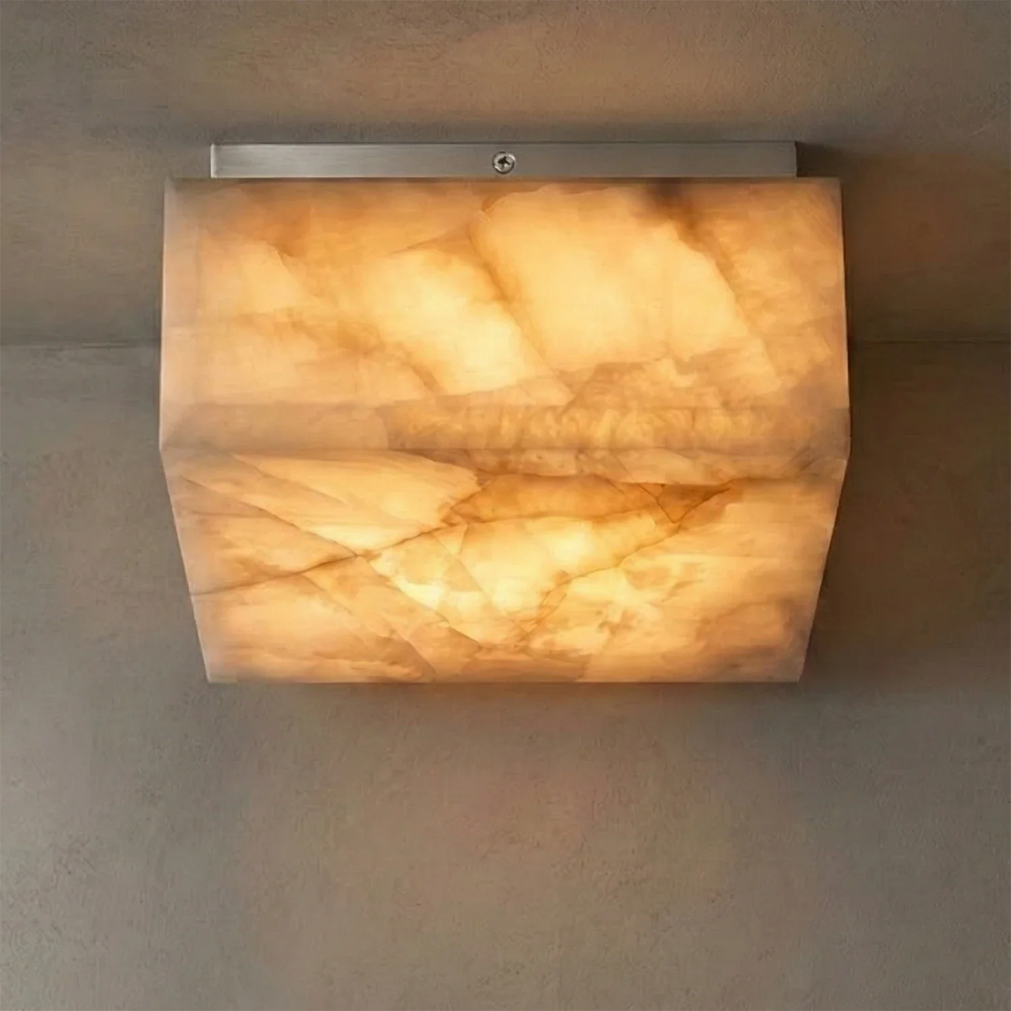 Alabaster Riviera Square Ceiling  Lamp