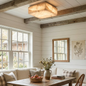 Alabaster Riviera Square Ceiling  Lamp