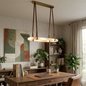 Alabaster Round Leather Chandelier